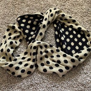 Old navy infinity scary polka dot black tan